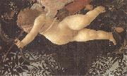 Sandro Botticelli Detail of Cupid with eyes bandaged,shooting an arrow at Chastity oil painting picture wholesale